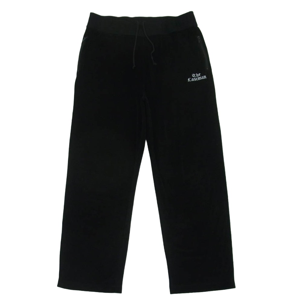 ラストマン LASTMAN 251LM-CT02 VELOUR TRACK PANTS ロゴ刺繍 ベロア トラック パンツ 日本製 ブラック系 S メンズ【古着】【中古】