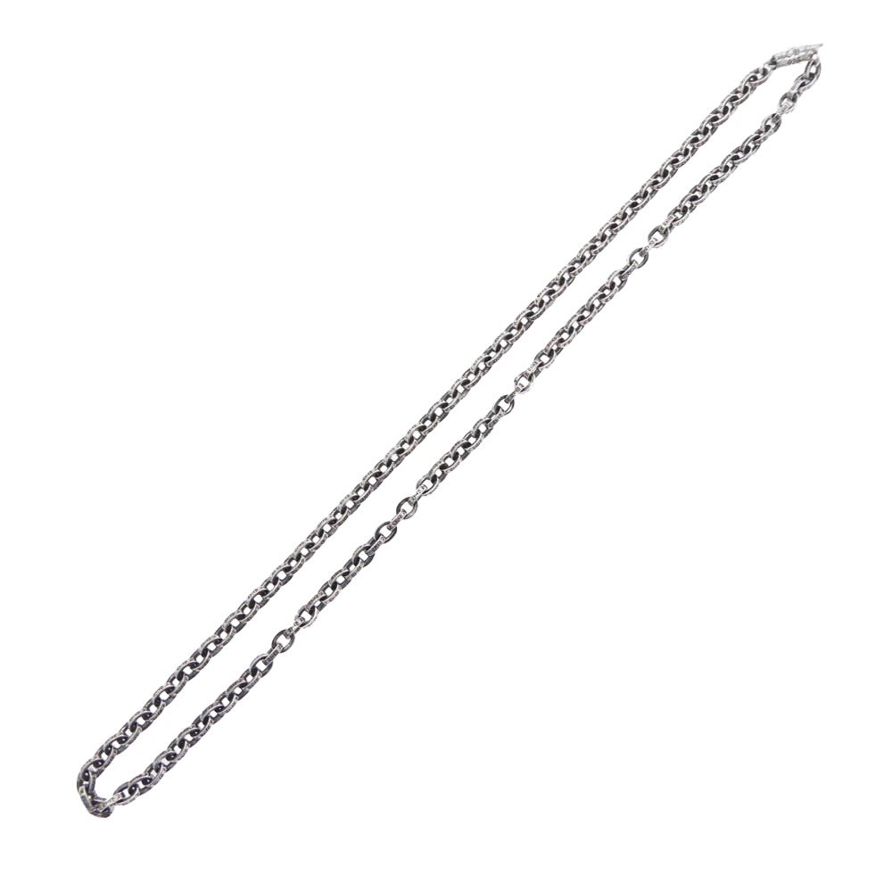 CHROME HEARTS クロムハーツ（原型無） 20inch PAPER CHAIN 調査報告チェーン店 20in 首飾り しろがね色系 【美品】 メンズ【中古】
