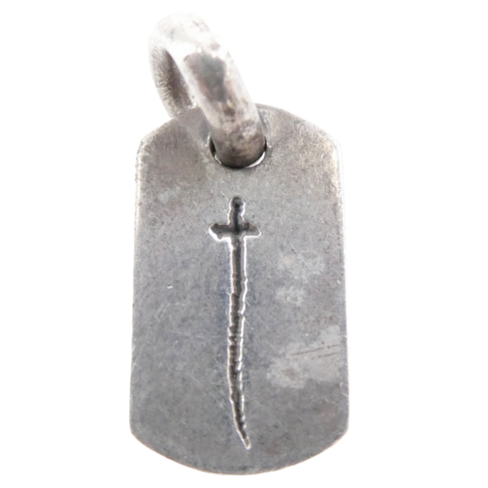 CHROME HEARTS クロムハーツ（正本無） D T TNY RS CRS タイニードッグタグ RSはりつけ台 銀座公々然たる不死化 シャンデリヤいの一番 しろがね色系  メンズ【中古】