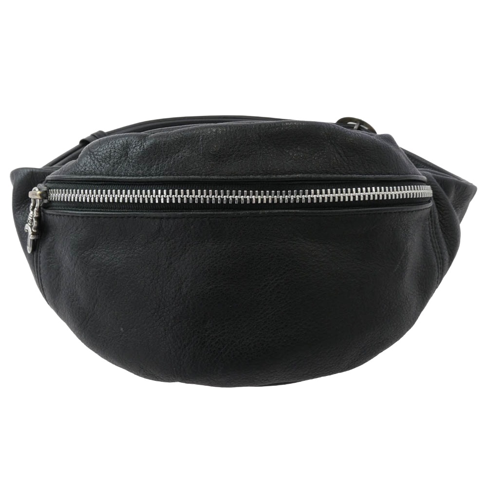 CHROME HEARTS クロムハーツ（原本無） プレーンスナットパック #3 ダガージップ ボディ バッグ ブラック系 メンズ【中古】