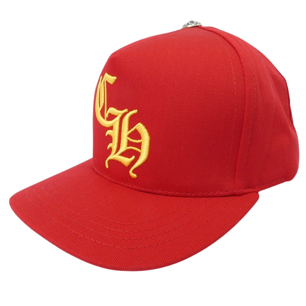 CHROME HEARTS クロムハーツ（正本無） CH HAT CH刺しゅう 野球 旗がしら かぶり笠 赤いこと系 黄色系 53-60 【より良い美品】 メンズ【中古】