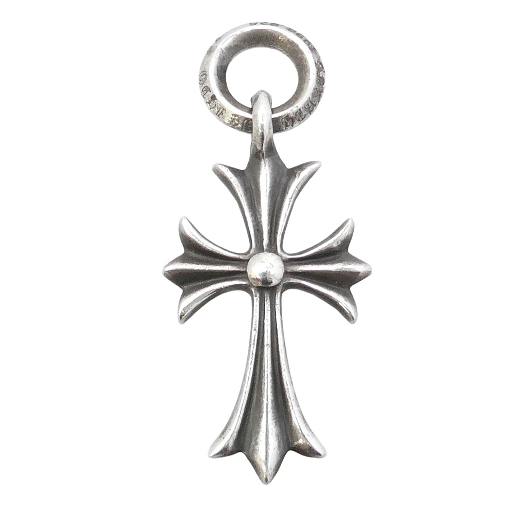 CHROME HEARTS クロムハーツ（藍本無） TINY CH CROSS タイニー CH差し交わす 惹きつける シャンデリヤいの一番 しろがね色系  メンズ【中古】