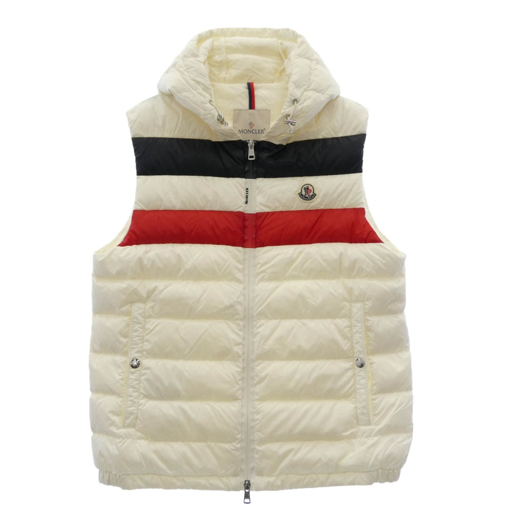 MONCLER モンク軌跡 F10911A1140 C0453 モンクレールジャパンタグ TIMOTHE GILET 紋章 フーデッド 落ち込むより良い 白いこと系 3  メンズ【古着】【中古】