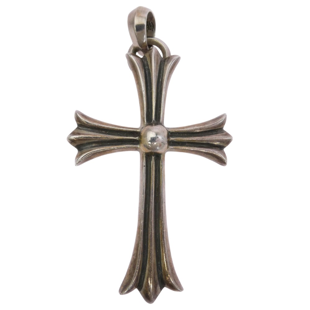 CHROME HEARTS クロムハーツ（原本有） CH CRS LG W BALE ラージCH差し交わす Wベイル シャンデリヤ いの一番 しろがね色系  メンズ【中古】