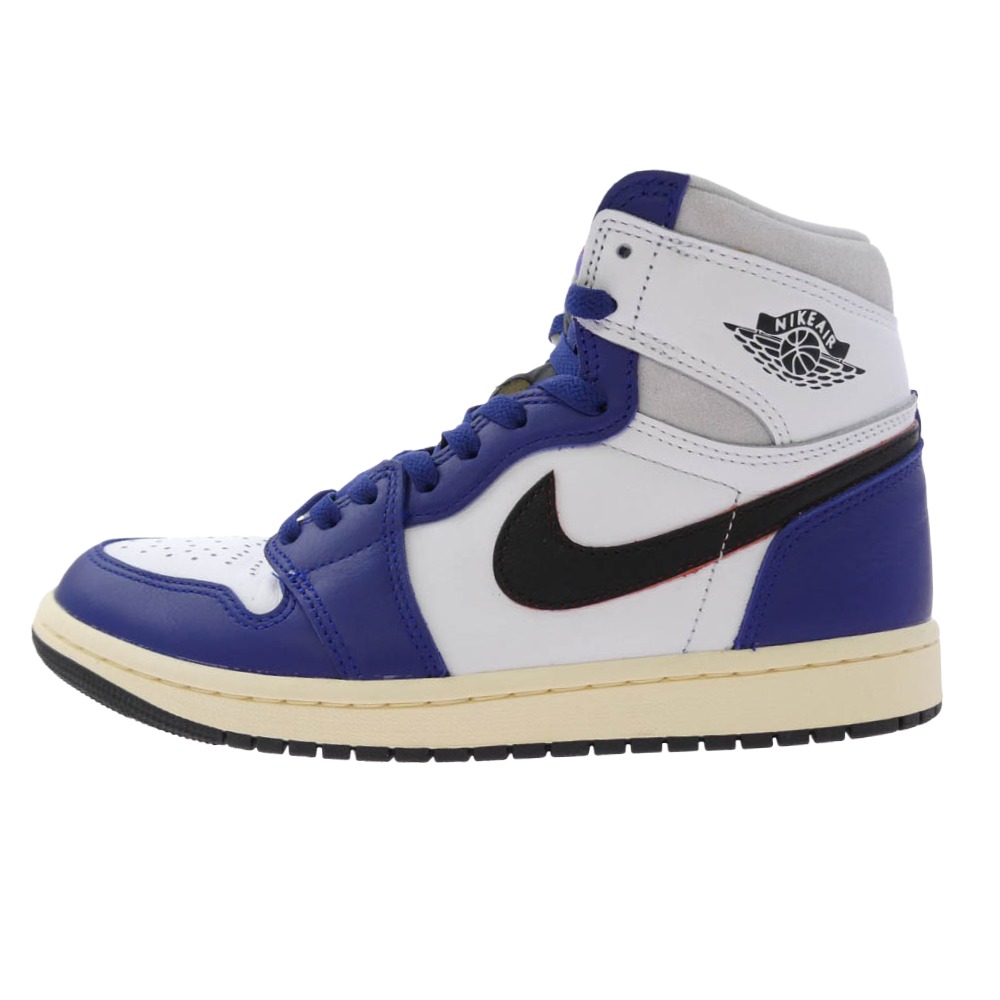 NIKE ナイキ DZ5485-100 Air Jordan 1 High OG Rare Air Deep Royal Blue エアジョーダン1 ご機嫌 OG レアエア ディープ ロイヤル青碧 ご機嫌撥ねのける スニーカー 米国海軍系 白いこと系 26珊 【御前上等美品】 メンズ【中古】