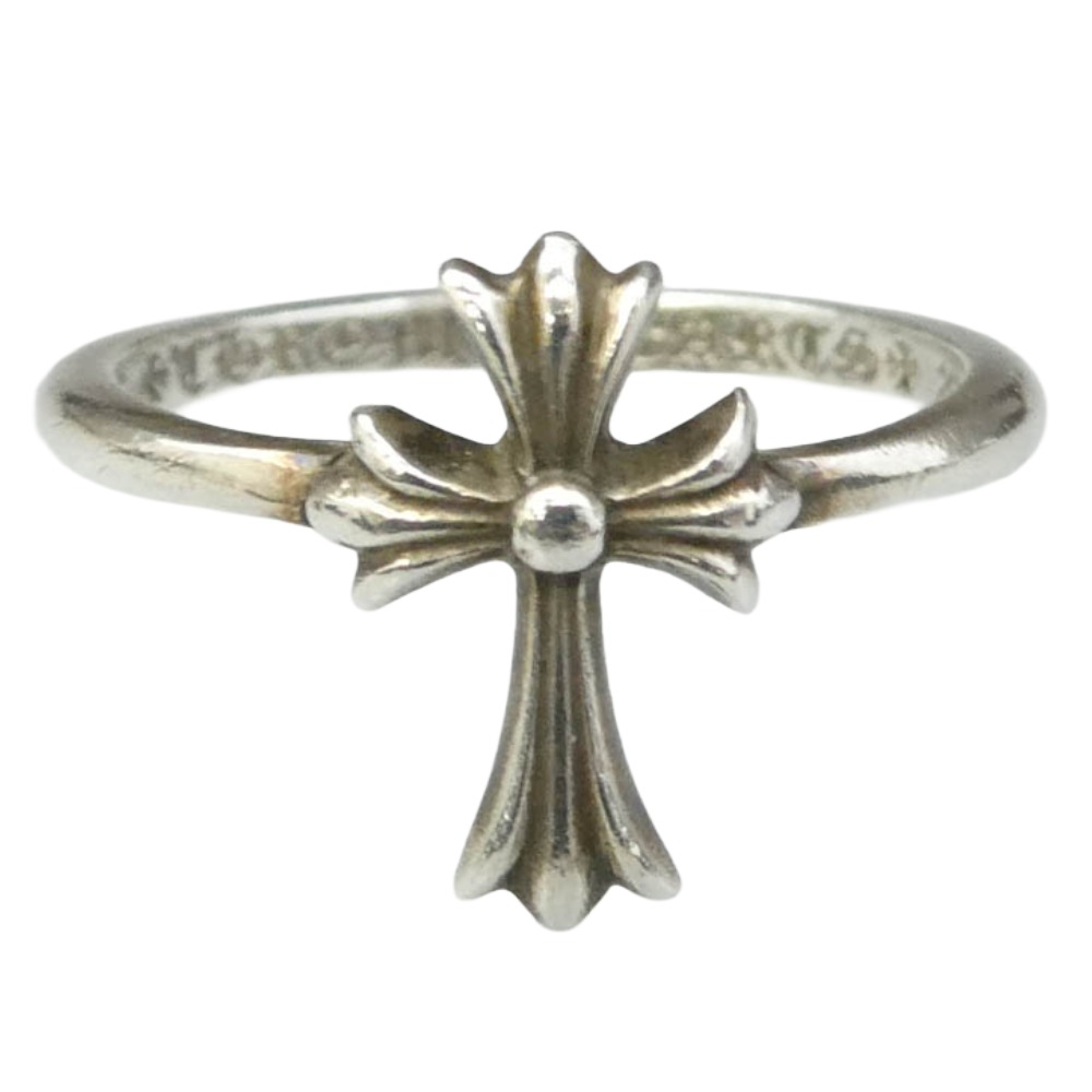 CHROME HEARTS クロムハーツ（正本無） BUBBLGM CH CRS 砂上の楼閣チュインガムCHはりつけ台 輪っか しろがね色系 4.5号  メンズ【中古】