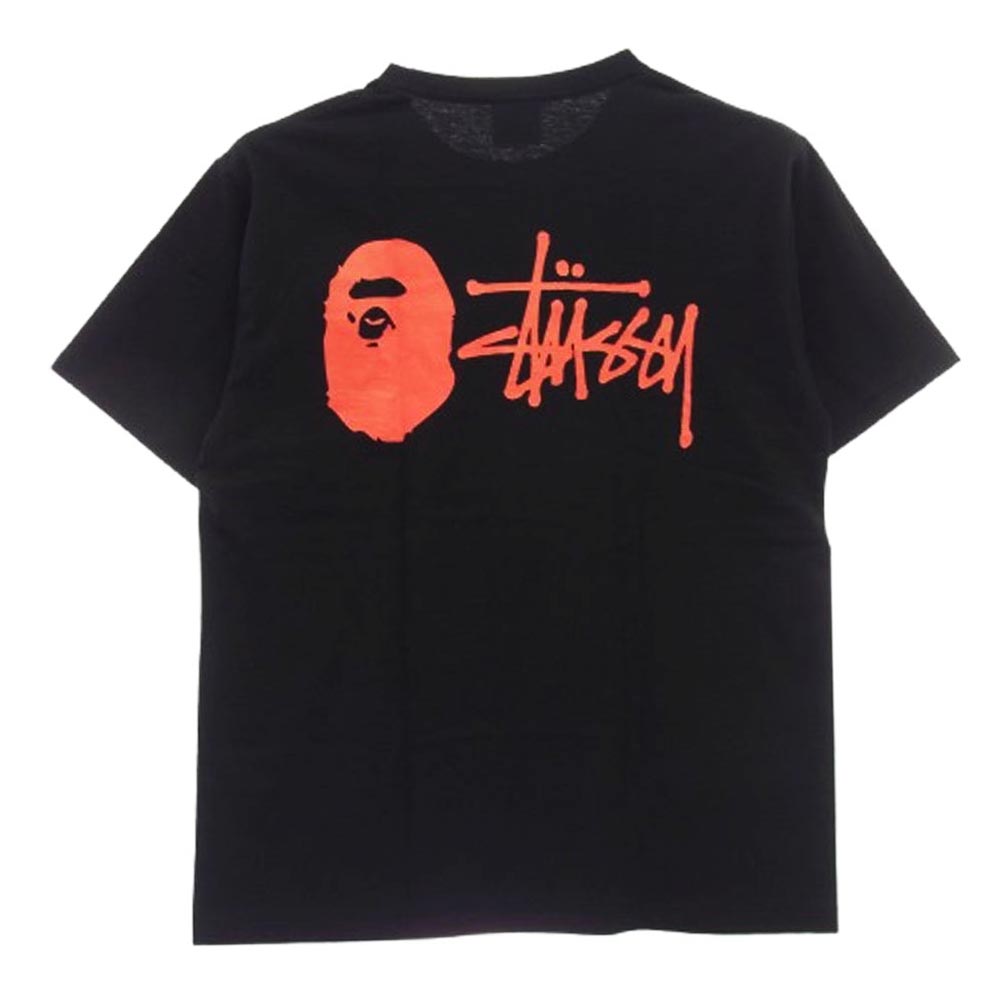 限定品 A BATHING APE x STUSSY コラボ Tシャツ エイプ 値下げ！】A BATHING APE x Stussy コラボTシャツ 110