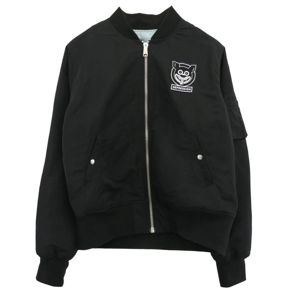 Fucking Awesome ファッキングオーサム リバーシブル MA-1 ボンバー ジャケット ブラック系 XL メンズ【古着】【中古】