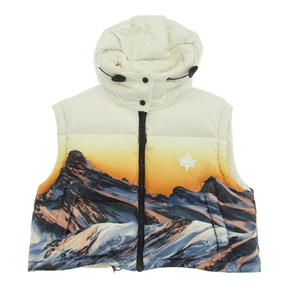 LOUIS VUITTON ルイ・ヴィトン 22SS シグネチャーパッチ付 メタリックサンセット マウンテン パファー フード付き ダウンベスト マルチカラー系 【極上美品】 メンズ【古着】【中古】|ブランド古着 ライフ店