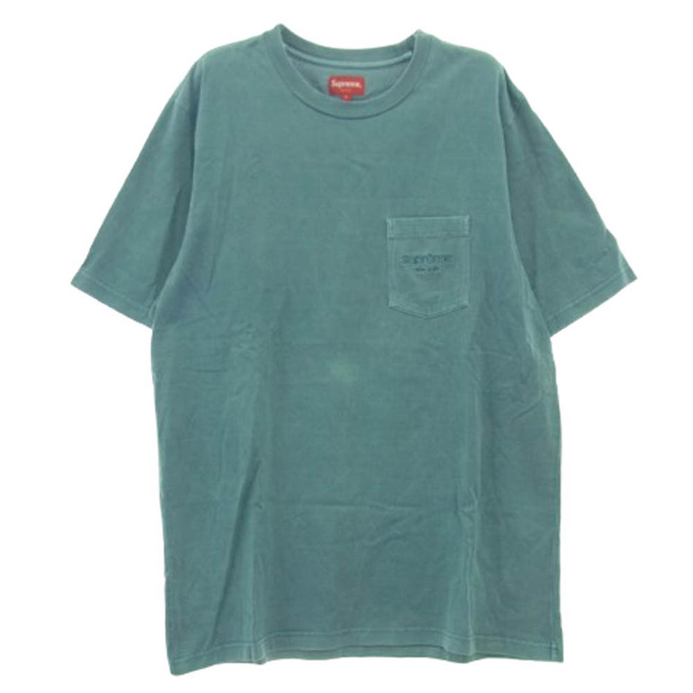 Supreme シュプリーム 20SS Overdyed Pocket Tee オーバーダイド ロゴ刺繍 ポケット Tシャツ 半袖カットソー 【美品】 メンズ【古着】【中古】