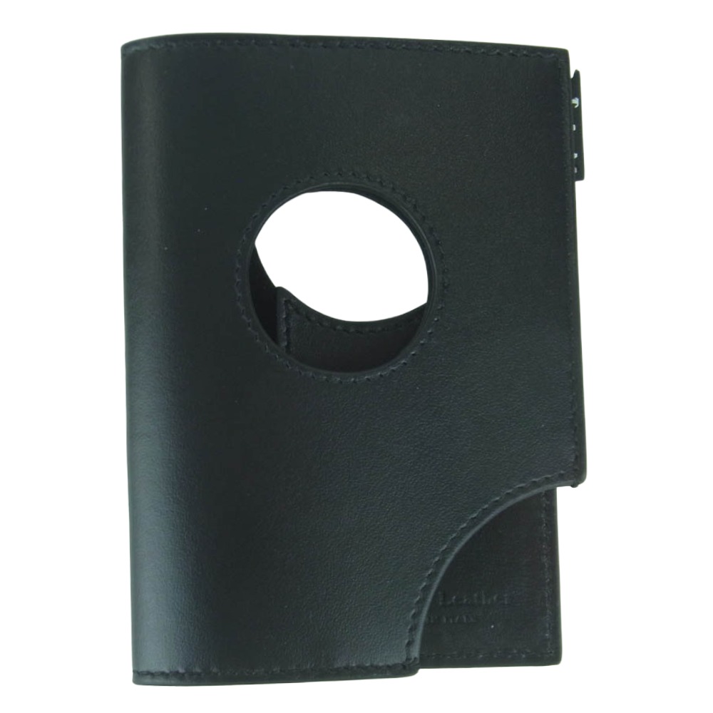 OFF-WHITE 象牙色 OMND018R21LEA0011000 Meteor Card Holder なめし革 渡航免状入れもの 歌留多保持者 黒いこと系【美品】 メンズ【中古】