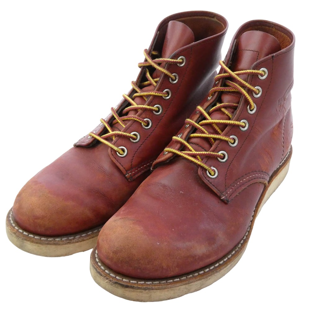 RED WING レッドウィング 9105 USA製 6INCH ROUND TOE BOOT 6in アイリッシュセッター ラウンドトゥ ブーツ 赤銅色系 25.5糎 メンズ【中古】