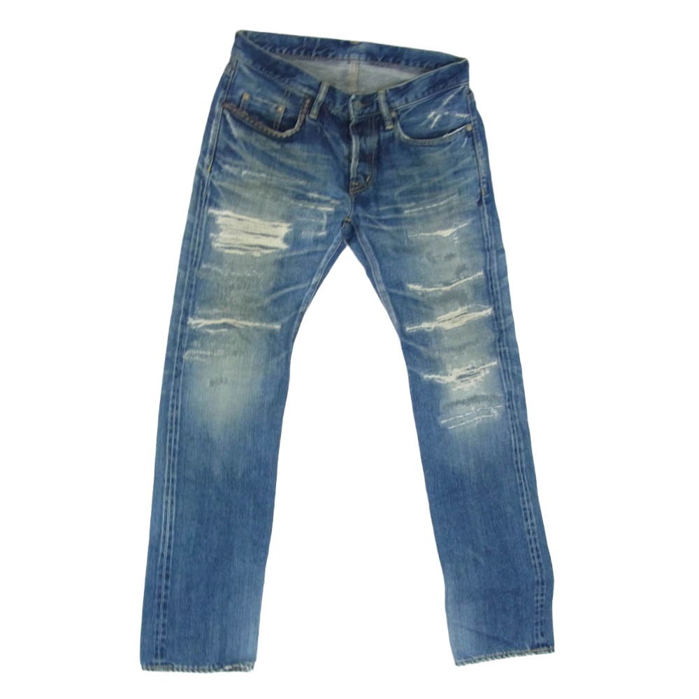 HYSTERIC GLAMOUR ヒステリックグラマー 0222AP05 VSR産業 スタッズ 引っ切り無い ジーンズ ズボン下 インディゴブルー系 30 メンズ【古着】【中古】
