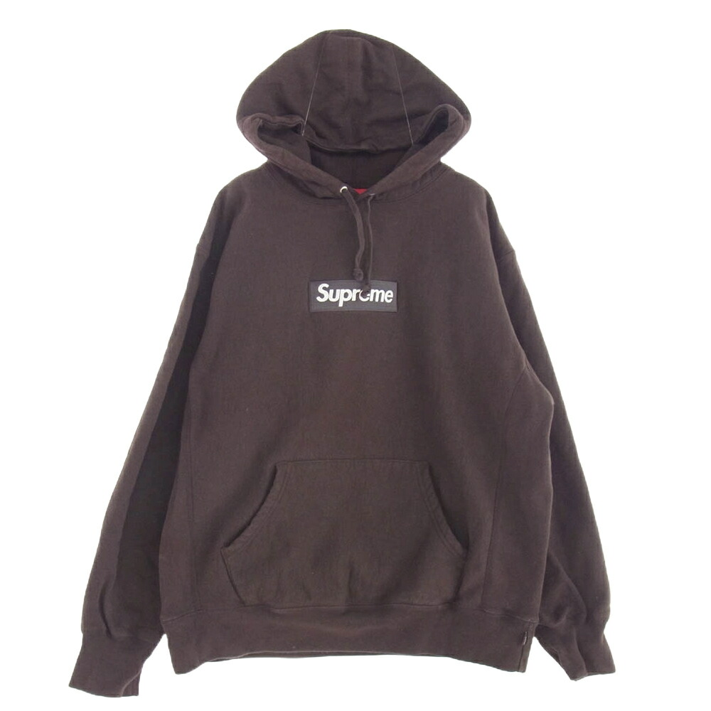 Supreme シュプリーム 21AW Box Logo Hooded Sweatshirt ボックス席ロゴタイプ フーデット 汗水 パーカー 赤銅色系 M  メンズ【古着】【中古】