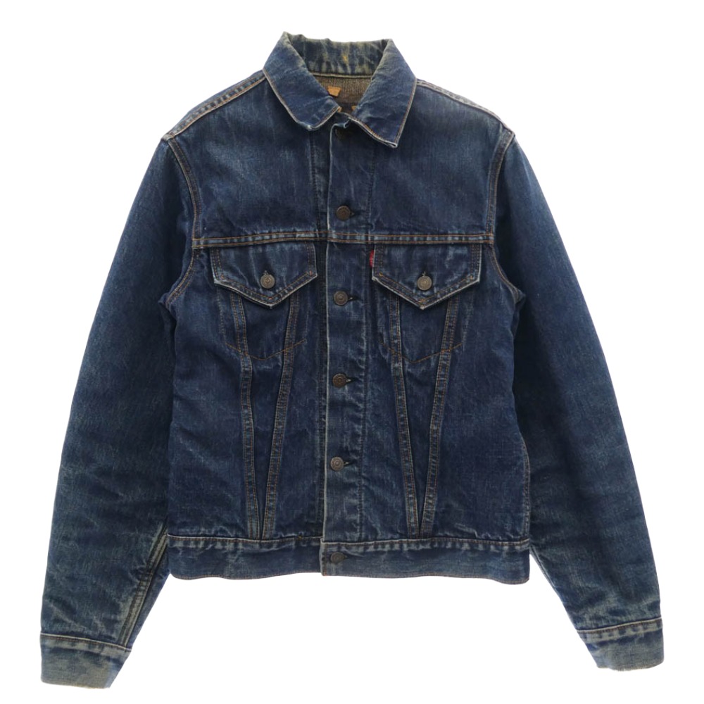 Levi リーバイス 70s 70505-0317 BIG E 4th ブランケット付 ボタン裏525 デニム ジャケット インディゴブルー系 38  メンズ【古着】【中古】