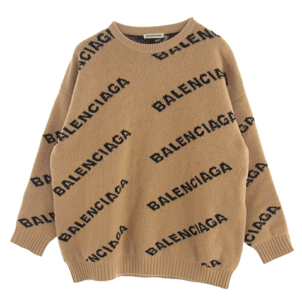 バレンシアガ　オールオーバーロゴセーター BALENCIAGA バレンシアガ 21SS All Over Logo Crewneck Knit
