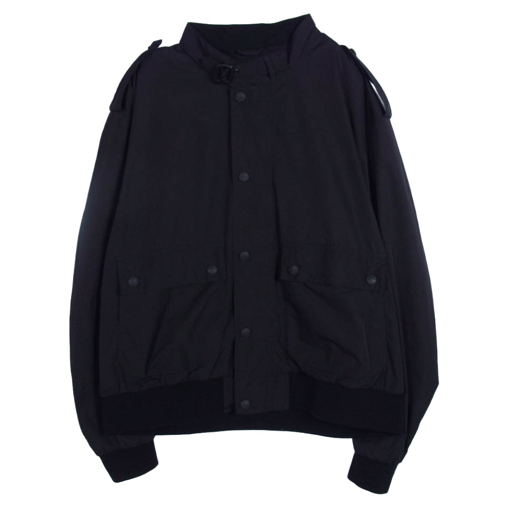 Barbour バブアー FLYER フライヤー ノンワックス フィールド ジャケット ブラック系 XXL メンズ【古着】【中古】