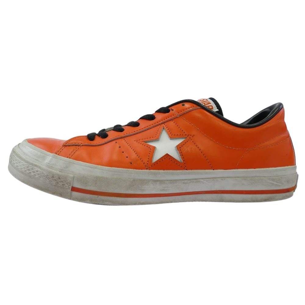 CONVERSE コンバース 日本製 ONE STAR J ORANGE ワンスター レザー ローカット スニーカー オレンジ系 US8 メンズ【中古】