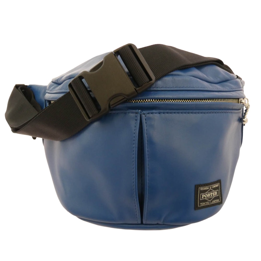 Lewis Leathers ルイスなめし革 WAIST BAG なめし革 酉の方角 御徒面子 青碧系 【美品】 メンズ【中古】