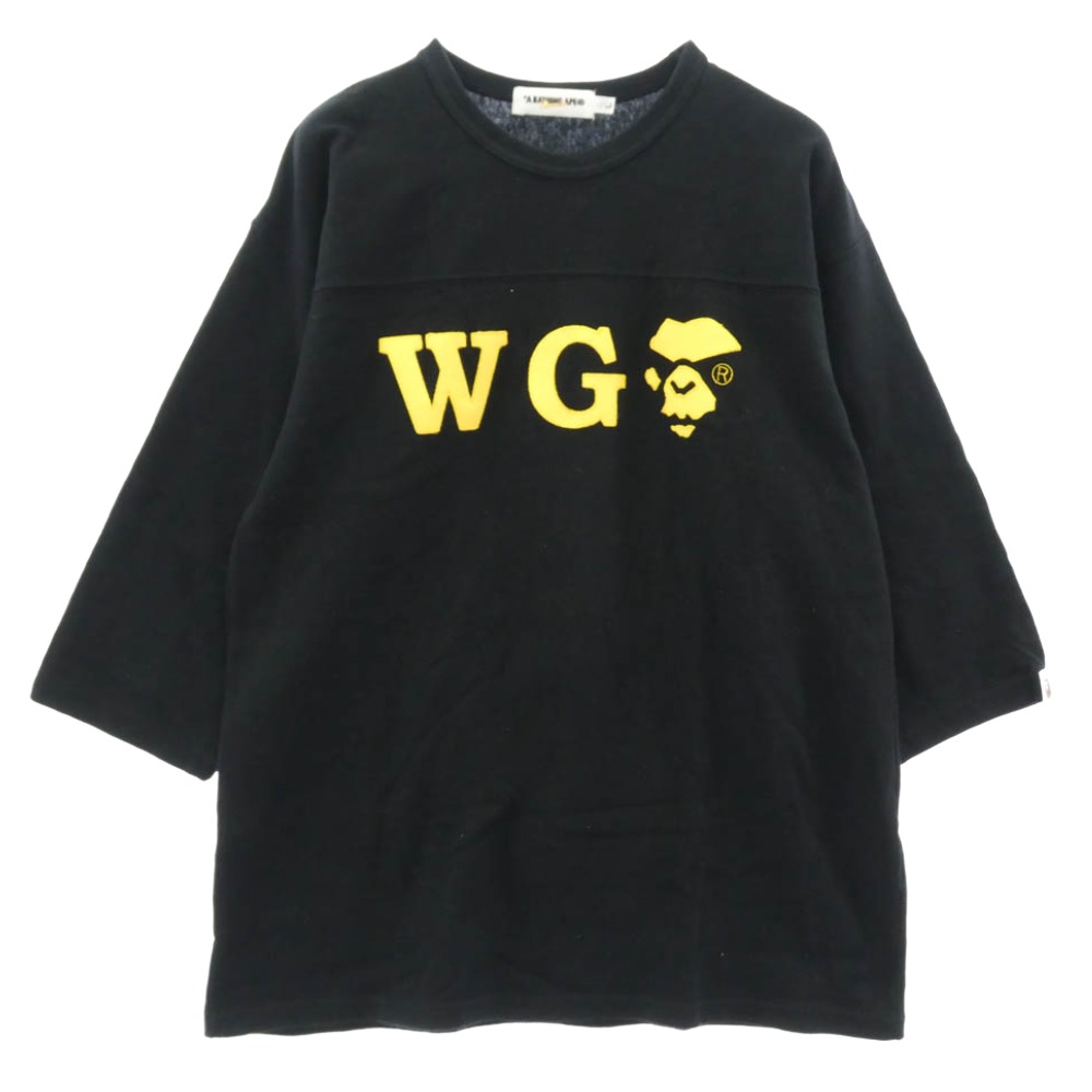 A BATHING APE アベイシングエイプ WG 人間の顔 蹴球 黒いこと系 L  メンズ【古着】【中古】