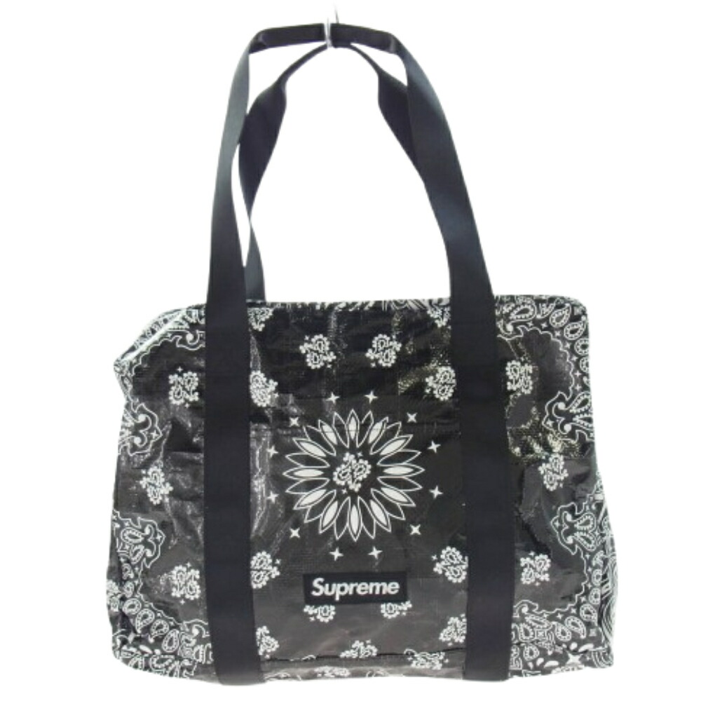 supremeバンダナバッグ　バンダナダッフルバッグラージ　ブラック Supreme - Bandana Tarp Large Duffle Bag - UG.SHAFT