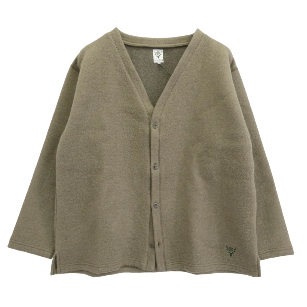 South2 West8 サウスツーウェストエイト 24AW PU535 S.S. V Neck Cardigan カーディガン 薄モスグリーン系 S メンズ【古着】【中古】 7,794円