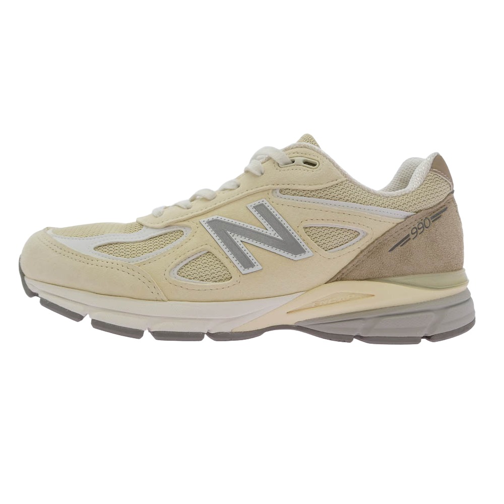 NEW BALANCE ニュー平衡にする U990TE4 USA製 990V4 Beige スエードローカットスニーカー 白いこと系 象牙色系 28珊  メンズ【中古】