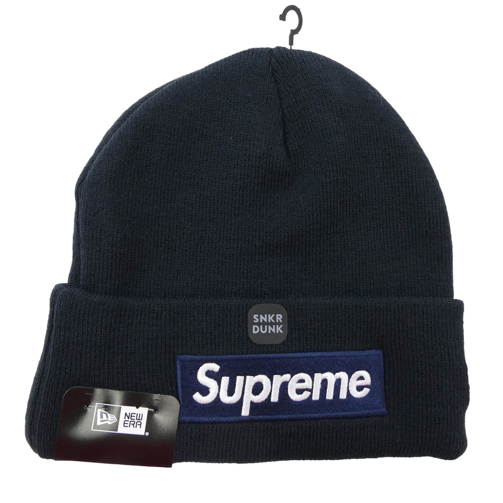 Supreme シュプリーム 25AW ×New Era Box Logo Beanie ニューエラ ボックス ロゴ ビーニー ニット キャップ ネイビー系 【新古品】【未使用】 メンズ【中古】