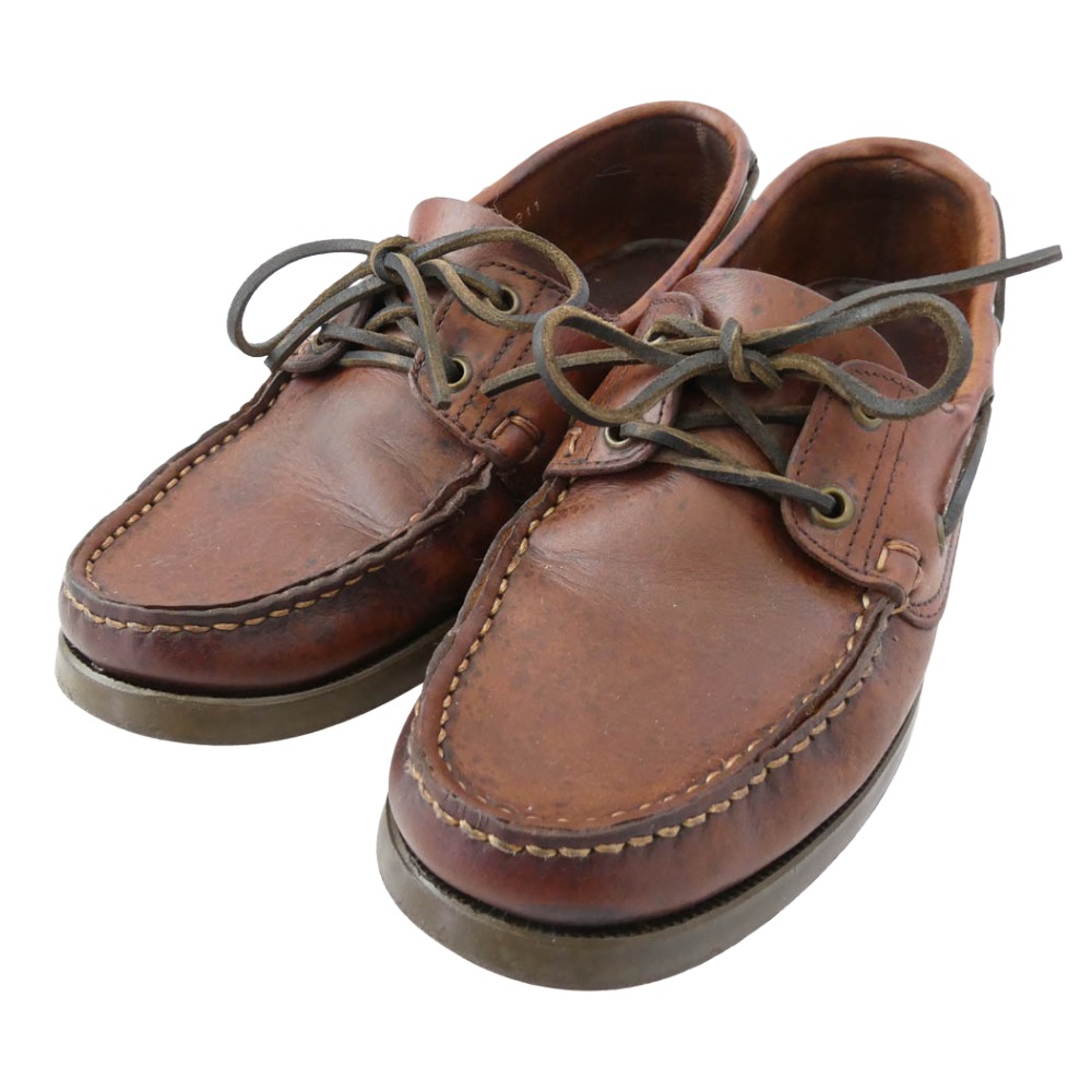 Paraboot パラブーツ BARTH MARINE バース レザー デッキシューズ ブラウン系 UK6.5 メンズ【中古】