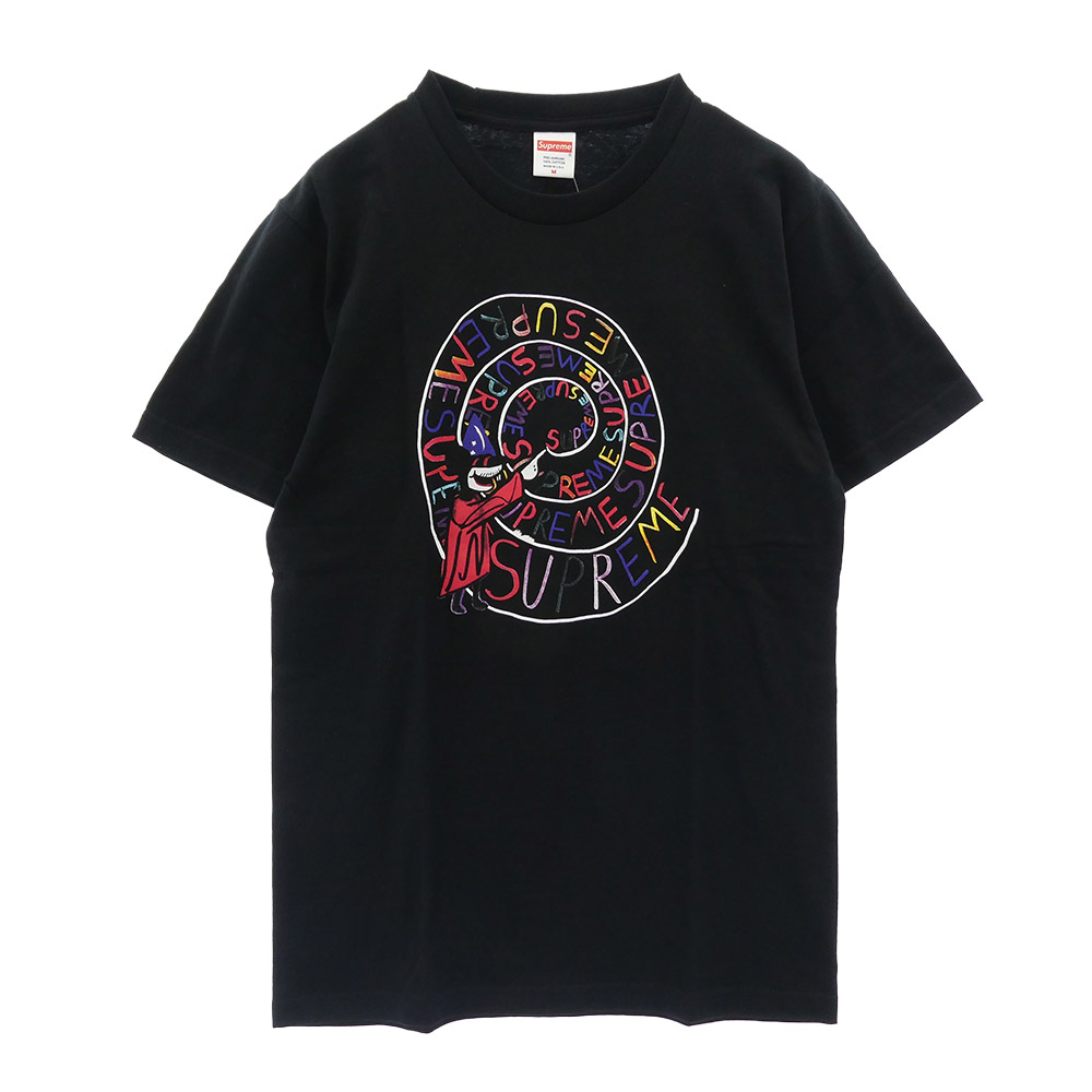 Supreme シュプリーム 17SS × Joe Roberts Swirl Tee ジョー ロバーツ スワール  刷り上げる 半袖 プルオーバー カットソー 黒いこと系 M 【新古品】【未当て嵌める】 メンズ【古着】【中古】