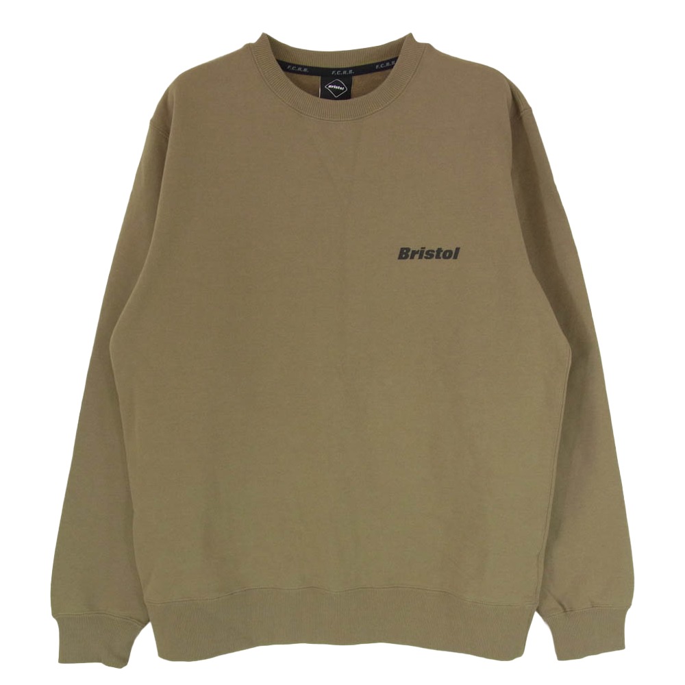 F.C.R.B. エフシーアールビー FCRB-220057 SMALL AUTHENTIC LOGO CREWNECK スモールオーセンティックロゴ クルーネックスウェット カーキ系 S 【飛び切り美品】 メンズ【古着】【中古】