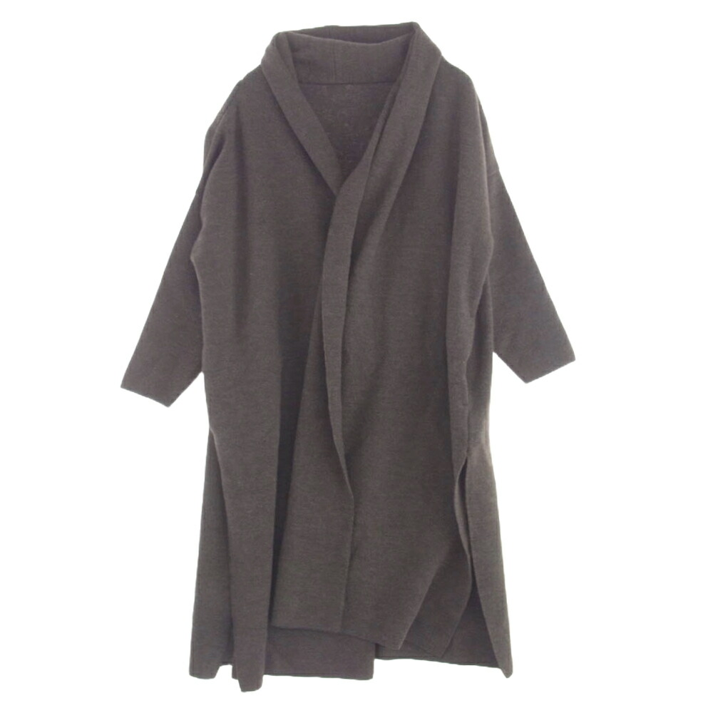 美品✨ エブリデイアイライク　ダブルフェイス ガウンコート　カーキ　Fサイズ 美品✨ エブリデイアイライク ダブルフェイス ガウンコート カーキ F