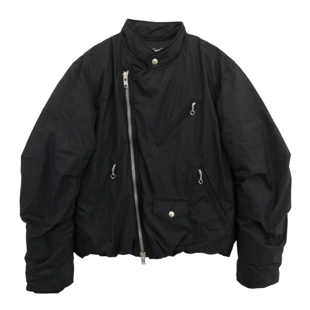 schott ショット 782-4253004 AURORA STAND RIDERS DOWN JACKET オーロラスタンド ライダース ダウン ジャケット ブラック系 L メンズ【古着】【中古】|ブランド古着 ライフ店