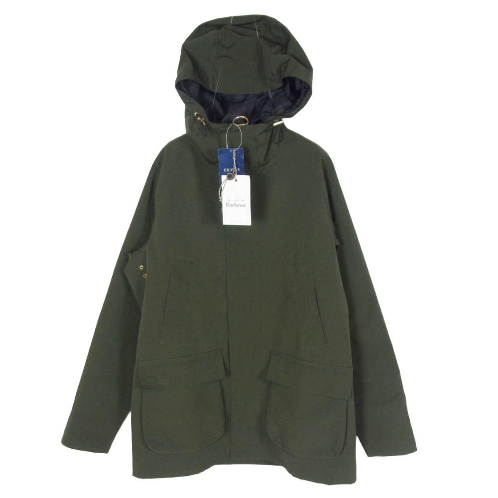 Barbour バブアー MCA0635SG × EDIFICE エディフィス 別注 EX HOODED BEDALE SL 2LAYER フーデッド ビデイル SL ノンワックス2レイヤー ジャケット カーキ系 36 メンズ【古着】【中古】|ブランド古着 ライフ店