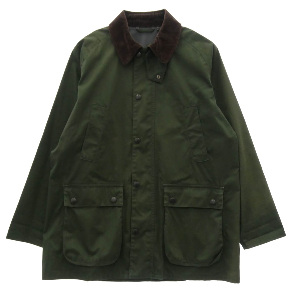Barbour バブアー 2001241 BEDALE TECH CLASSIC FIT 3ワラント ノン蝋涙 ビデイル テック 上衣 モスグリーン系  メンズ【古着】【中古】