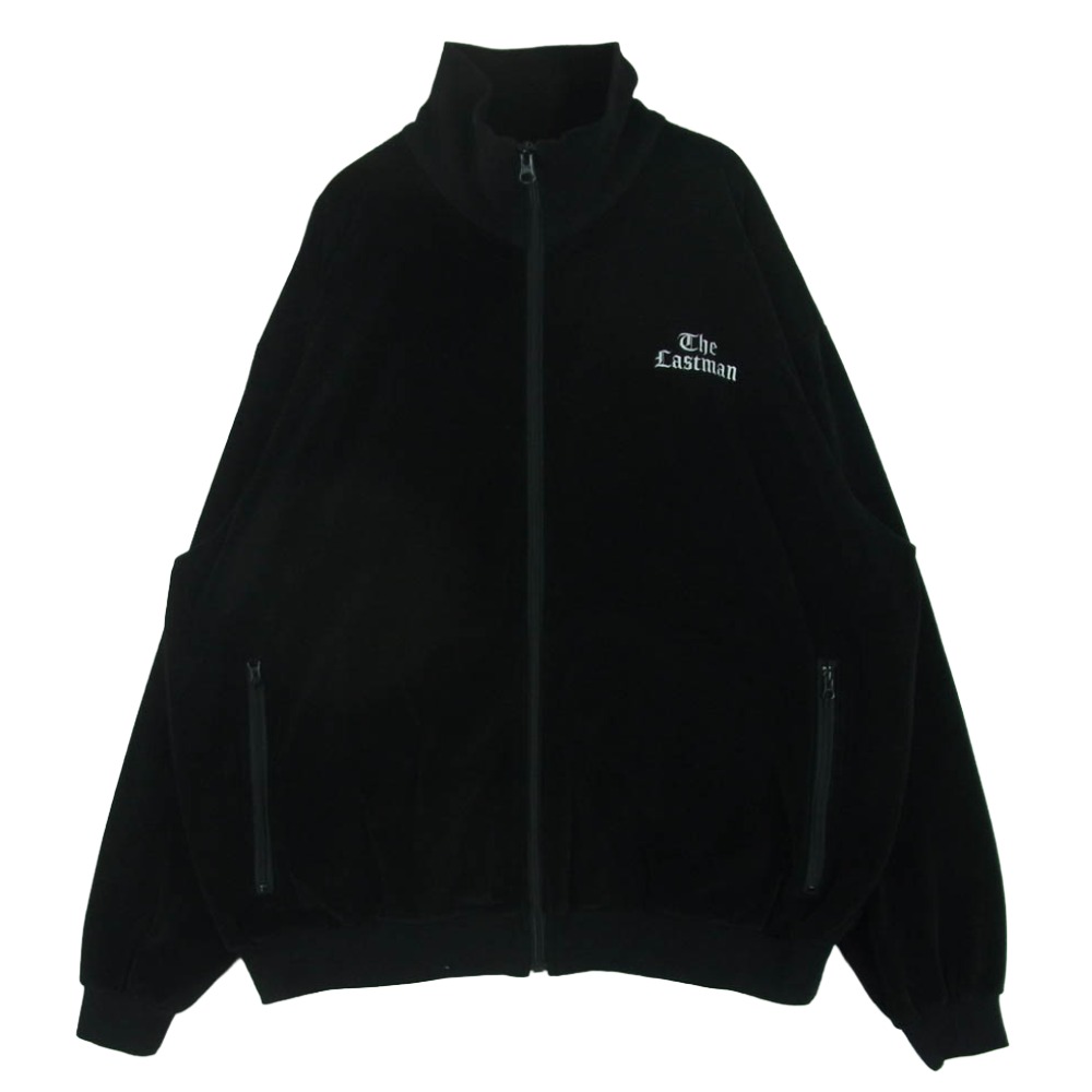 ラストマン LASTMAN 251LM-CT01 VELOUR TRACK JACKET ロゴ刺繍 ベロア トラック ジャケット ブラック系 S メンズ【古着】【中古】