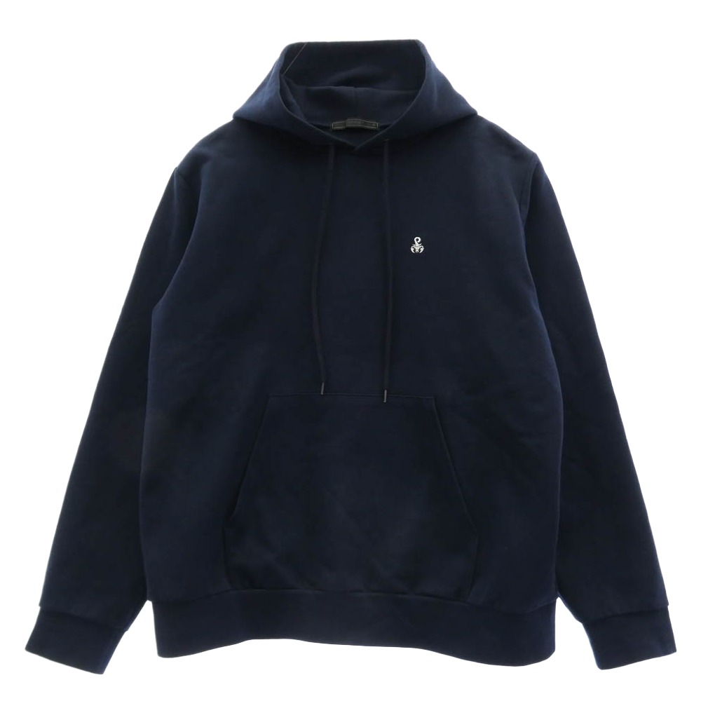 SOPHNET. ソフネット SOPH-242050 COMPACT DOUBLE KNIT HOODIE コンパクトダブルニット プルオーバー パーカー フーディー ダークネイビー系 メンズ【古着】【中古】 6,476円