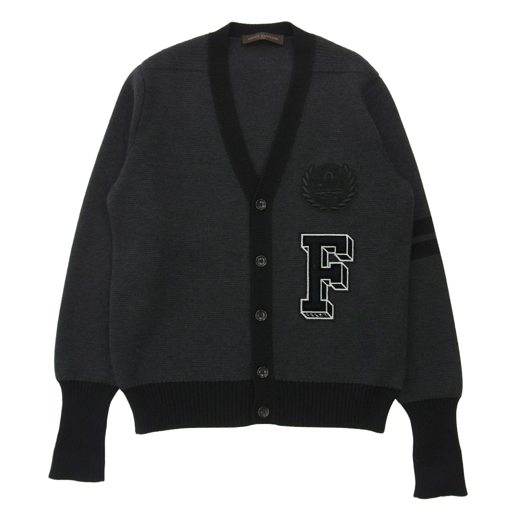 LOUIS VUITTON ルイ・ヴィトン Fragment フラグメント 藤原ヒロシ ウール エンブロイダリ&mdash; カーディガン ネイビー系 L メンズ【古着】【中古】｜ブランド古着 ライフ店 46,187円