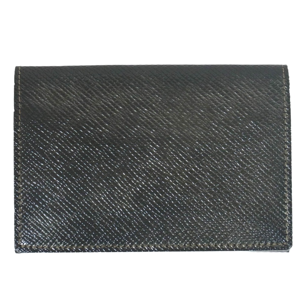PELLE MORBIDA ペッレモルビダ Barca バルカ  なめし革 名刺入れ 入れもの モスグリーン系  メンズ【中古】