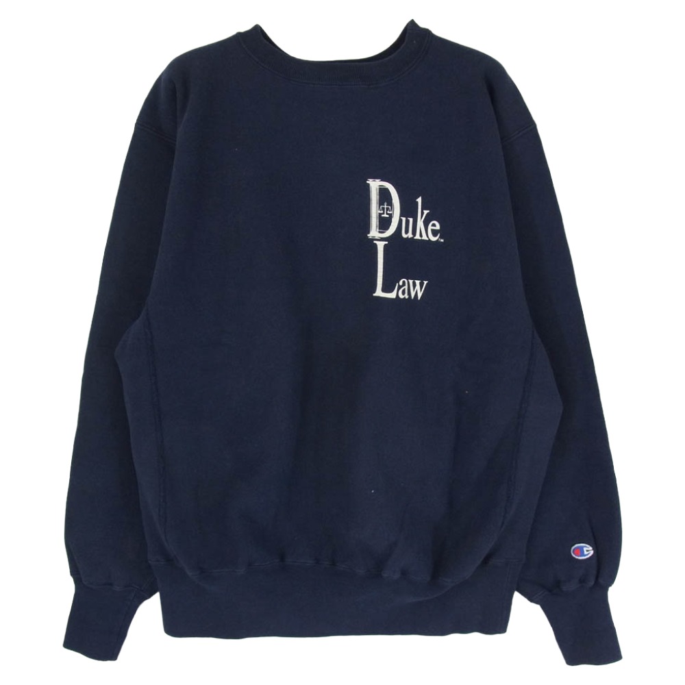 Champion はやりっ子 USA製 90s 刺しゅう引き船 REVERSE WEAVE DukeLaw リバースウィーブ デュークロウ 流汗 米国海軍系 L  メンズ【古着】【中古】
