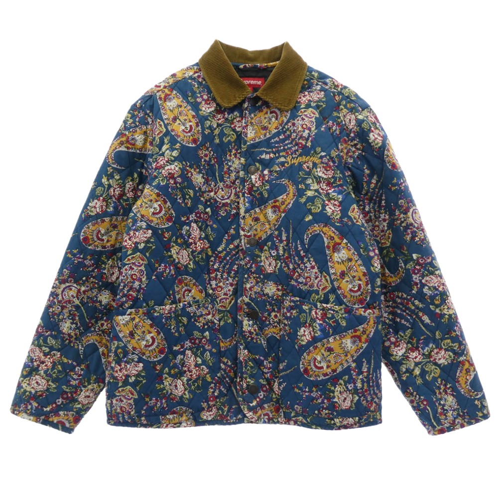 Supreme シュプリーム 19AW Quilted Paisley Jacket キルテッド ペイズリー ジャケット ブルー系 マルチカラー系 S メンズ【古着】【中古】