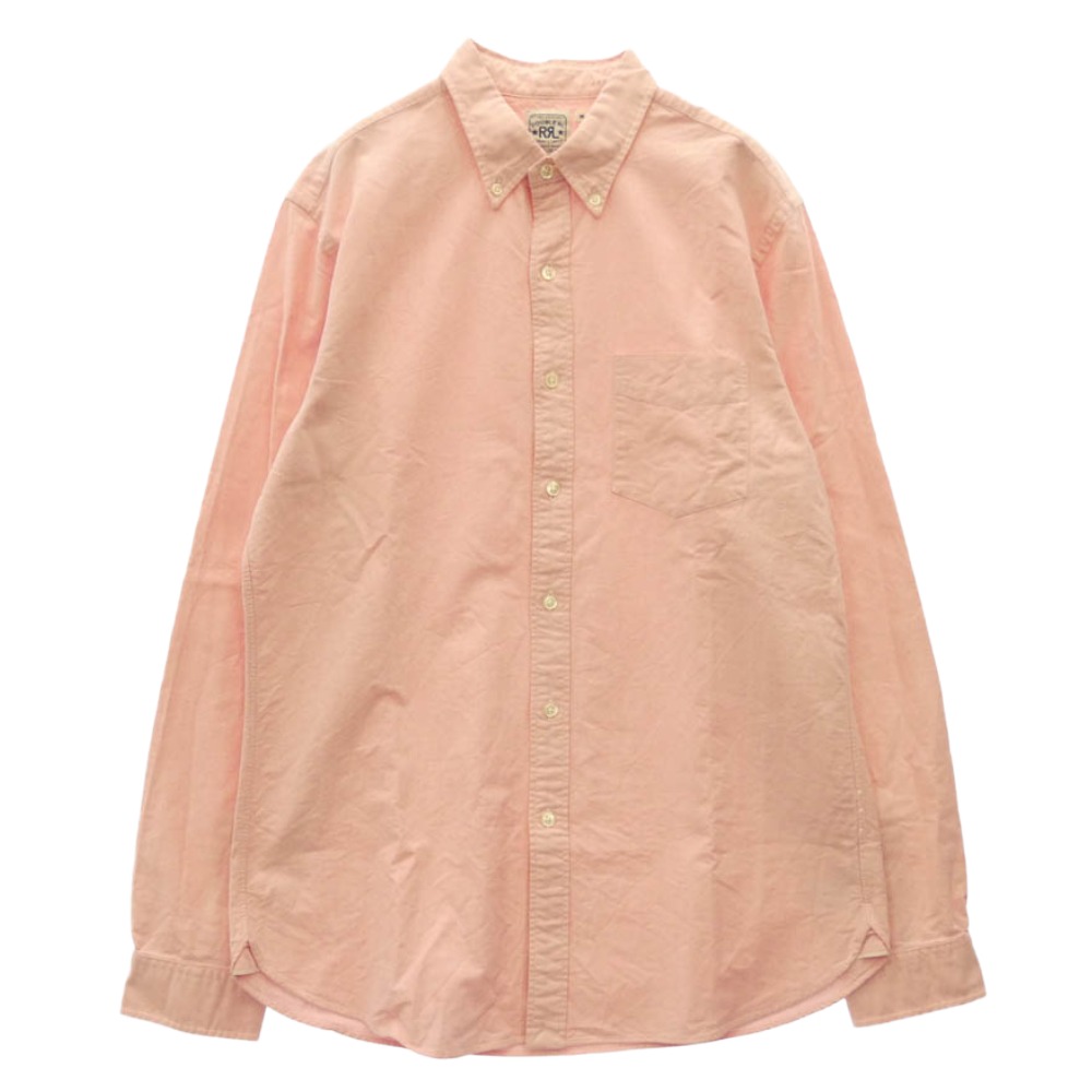 RRL ダブルアールエル セルビッジ オックスフォード BD 名取り草落ちこむ 長袖 プルオーバー サクラ色系 M メンズ【古着】【中古】