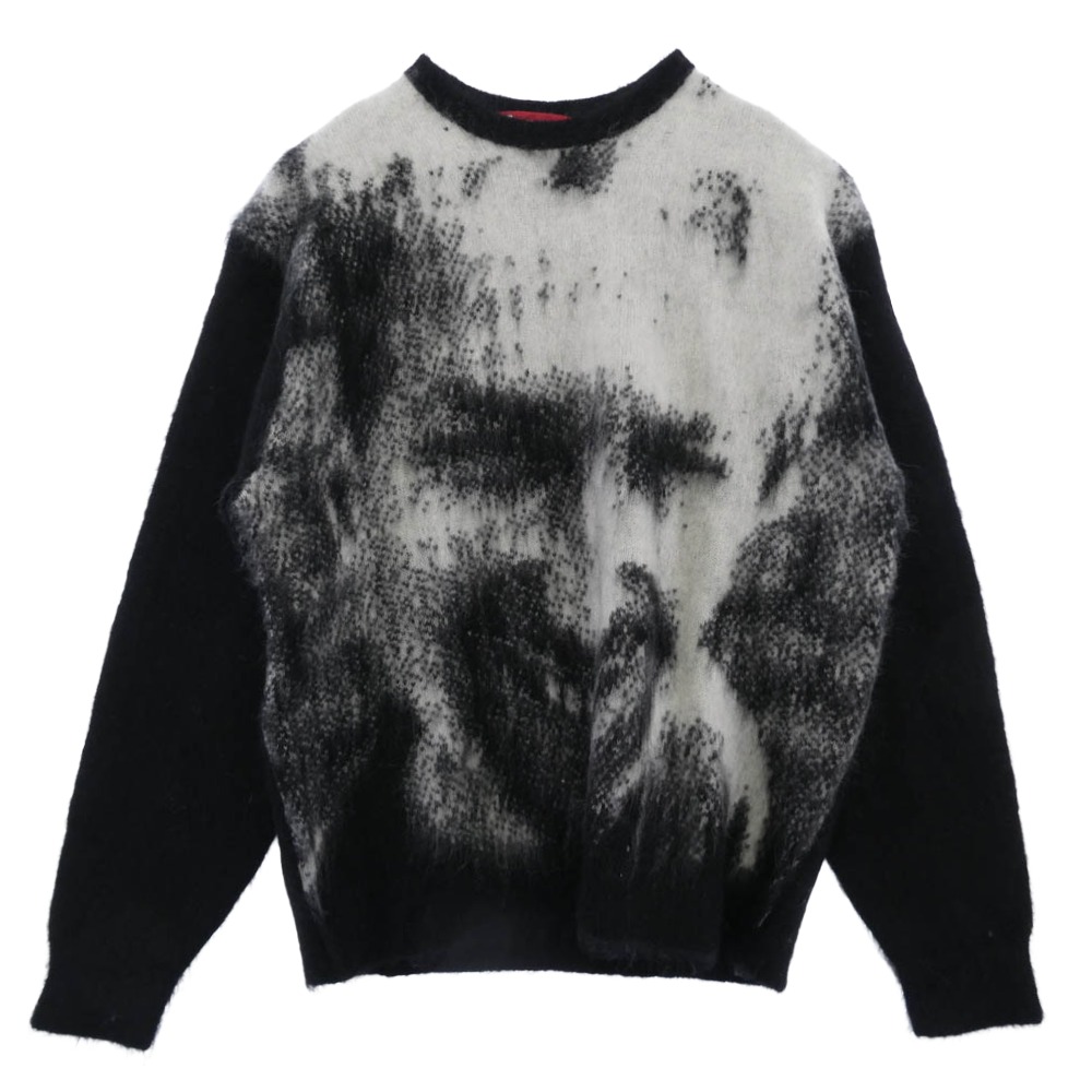 Supreme シュプリーム 25SS x Aphex Twin Mohair Sweater エイフェックス ツイン モヘア セーター ブラック系 ホワイト系 M 【美品】 メンズ【古着】【中古】