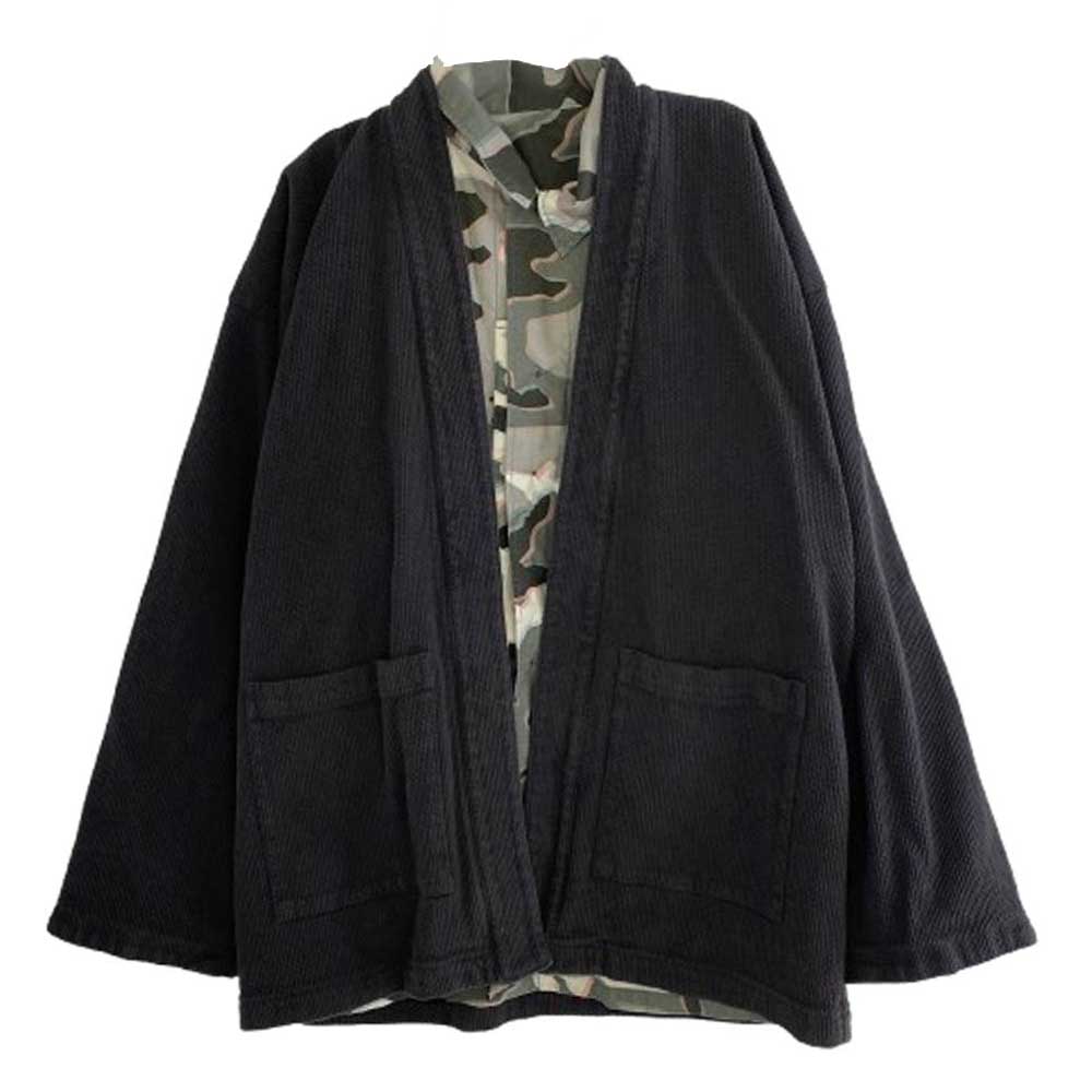 uniform experiment ユニフォームエクスペリメント 24AW UE-242028 MOIRE CAMOUFLAGE REVERSIBLE HAORI モワレカモフラ リバーシブル 羽織 ジャケット グレー系 【極上美品】 メンズ【古着】【中古】