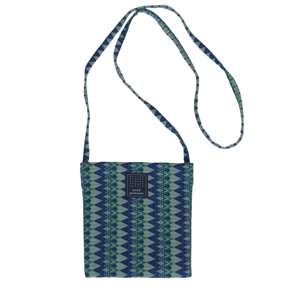 mina perhonen ミナペルホネン aba9790 pocket bag pesce ポケットバッグ ピース ショルダー ポーチ バッグ グリーン系 レディース【中古】