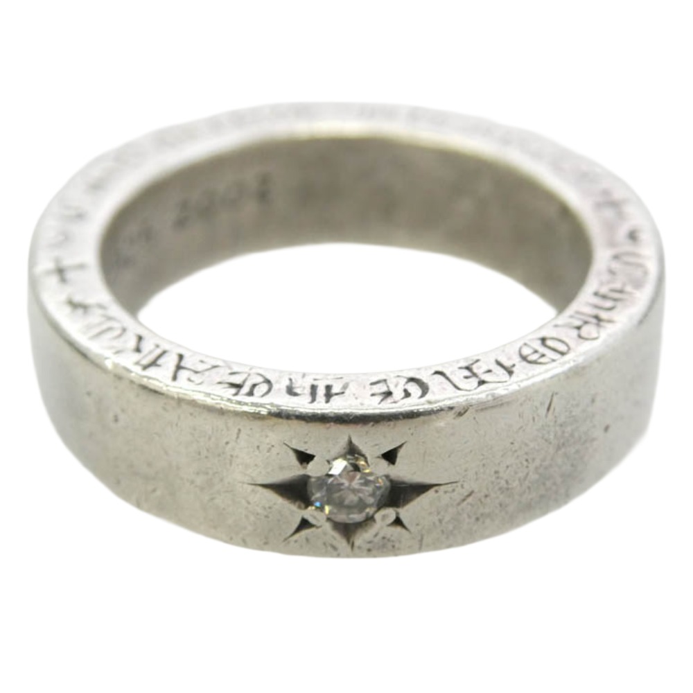 CHROME HEARTS クロムハーツ（原型無） 6粍 SPACER PLN 6粍スペーサーリング 飾り気のない アフター金剛石 しろがね色系 13号 メンズ【中古】