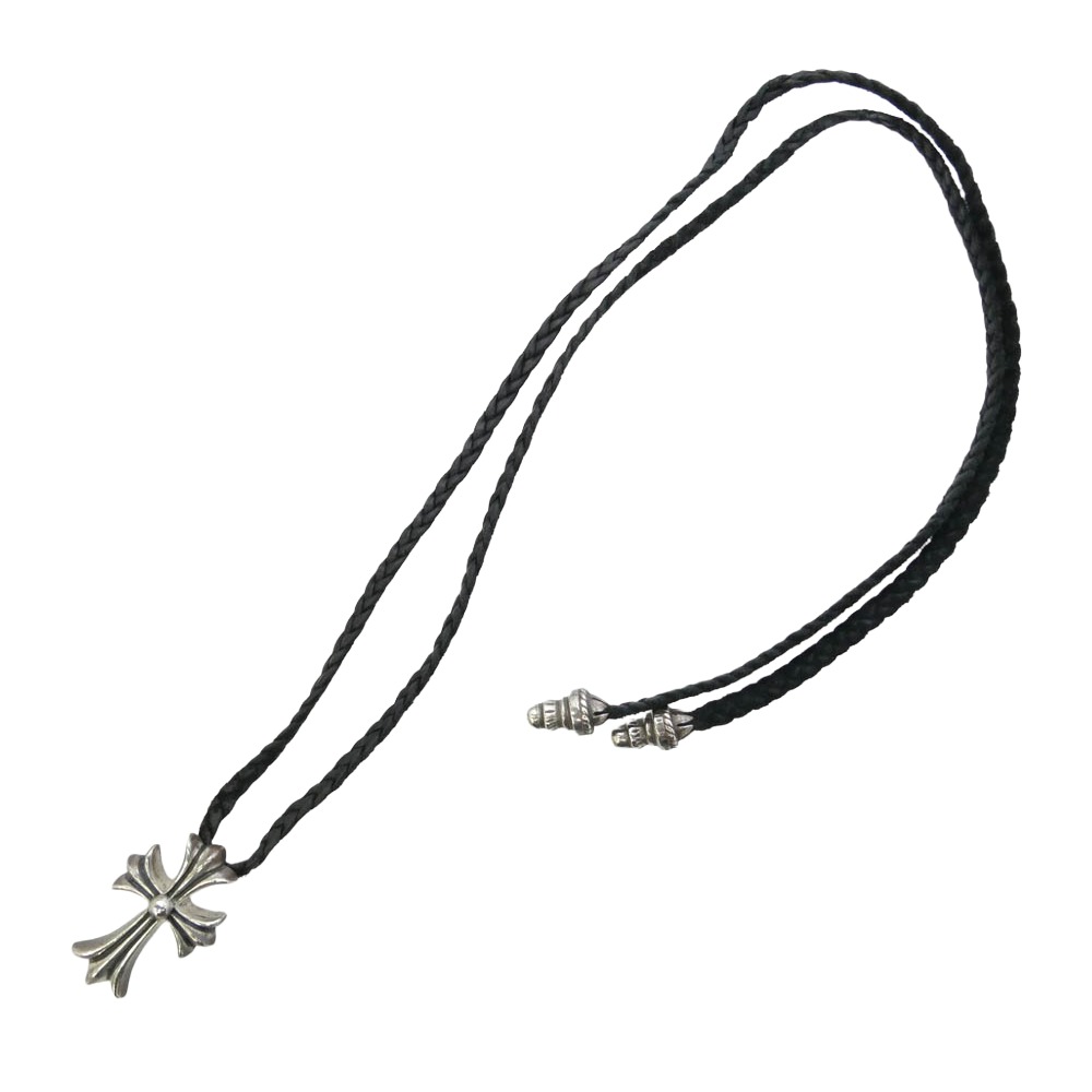 CHROME HEARTS クロムハーツ（原本無） CH CRS SML BC スモール CHクロス ボロチップ レザーブレード ネックレス ブラック系 シルバー系 メンズ【中古】｜ブランド古着 ライフ店
