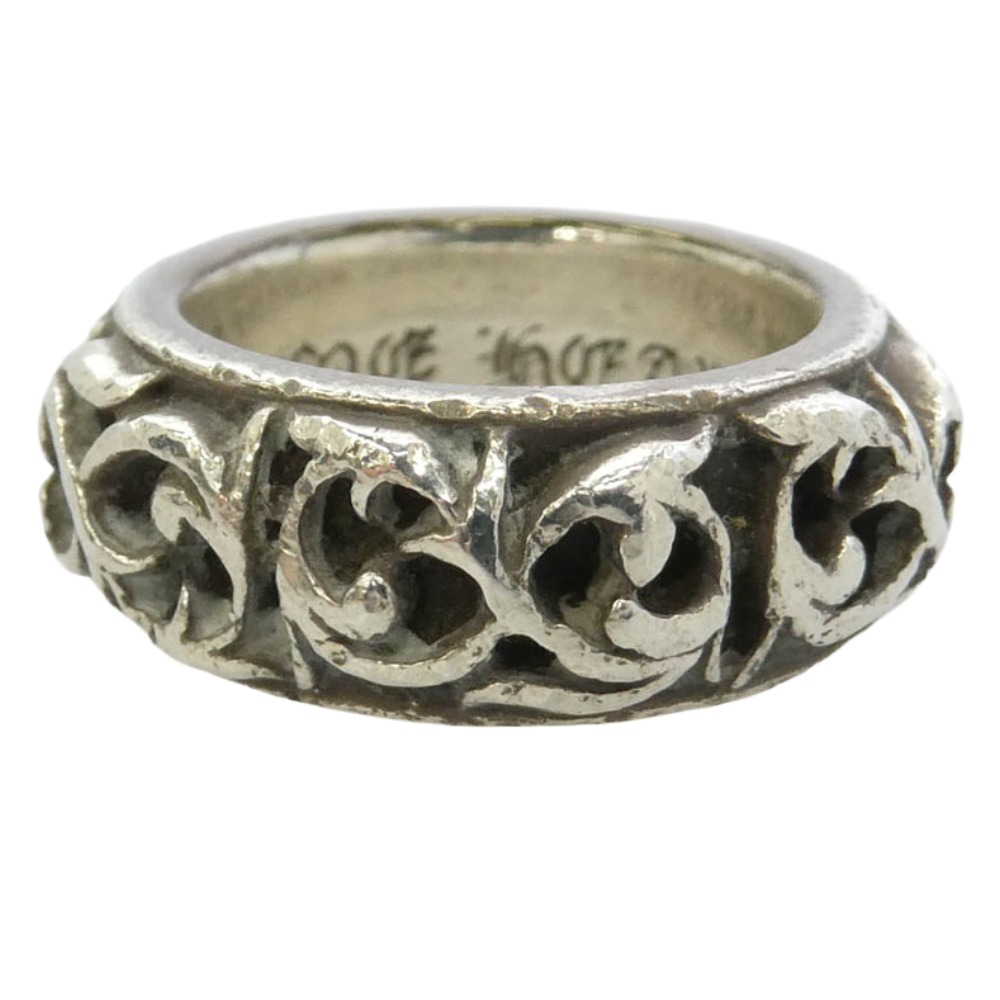 CHROME HEARTS クロムハーツ（原型無） ETRNITY VINE BAND エタニティヴァインバンド 輪っか しろがね色系 7号 メンズ【中古】