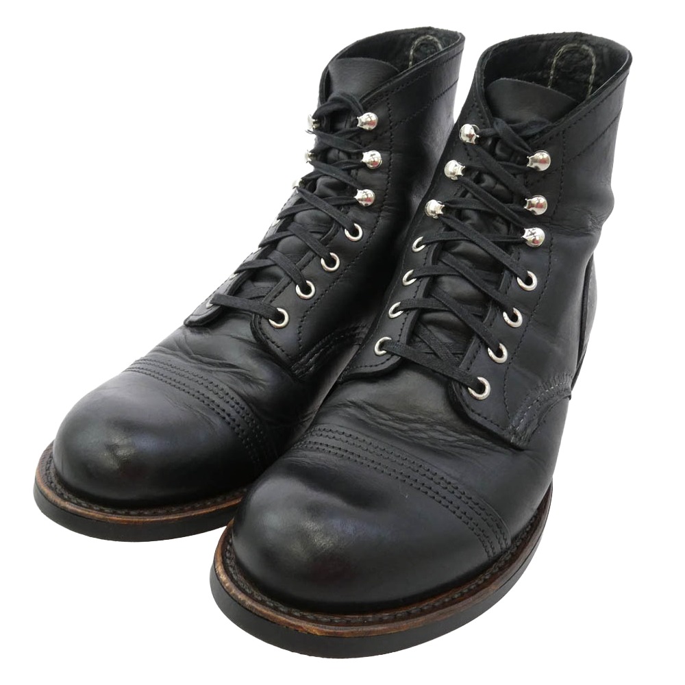 RED WING レッドウィング 8084 IRON RANGER アイアンレンジャー なめし革 ブーツ 黒いこと系 26.5珊 メンズ【中古】