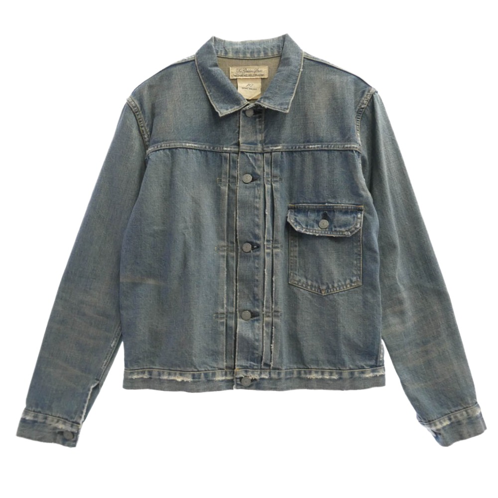 REMI RELIEF レミ浮彫り 1st Type Denim Tracker Jacket ヴィンテージ工業 一塁手手合い ジーンズ トラッカー 上衣 インディゴブルー系 M  メンズ【古着】【中古】